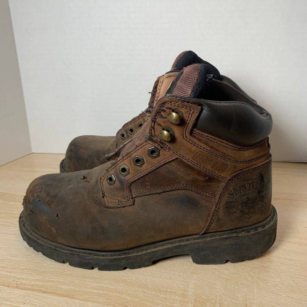 Herman Survivor Boots Men's Size 8 Dark Brown